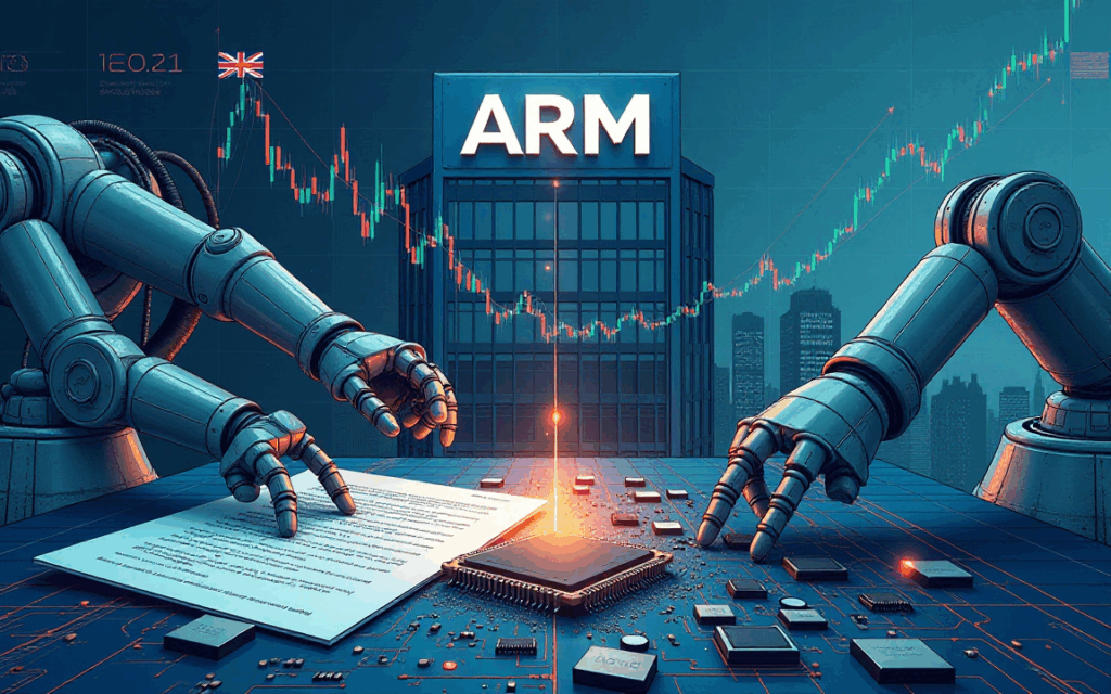 ARM Holdings plunge 12% after modest outlook and shift to chip development