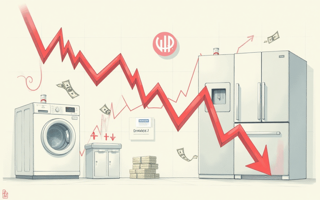 Whirlpool stock falls 12% after missing Q2 expectations and slashing dividend
