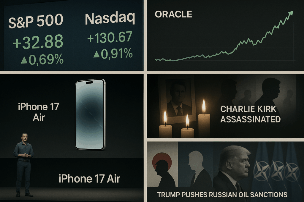 Weekly wrap: markets rally, Charlie Kirk murder, iPhone 17 launch and PMs resign
