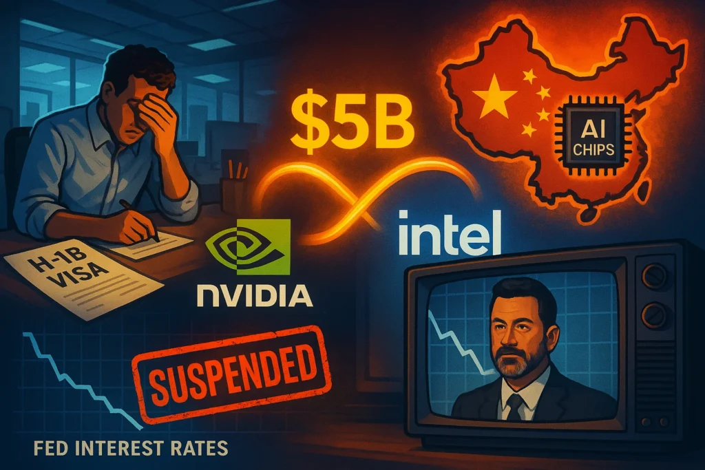 Weekly wrap: Trump’s $100K H-1B visa fee, Nvidia’s $5 billion bet on Intel, Kimmel’s show pulled and more