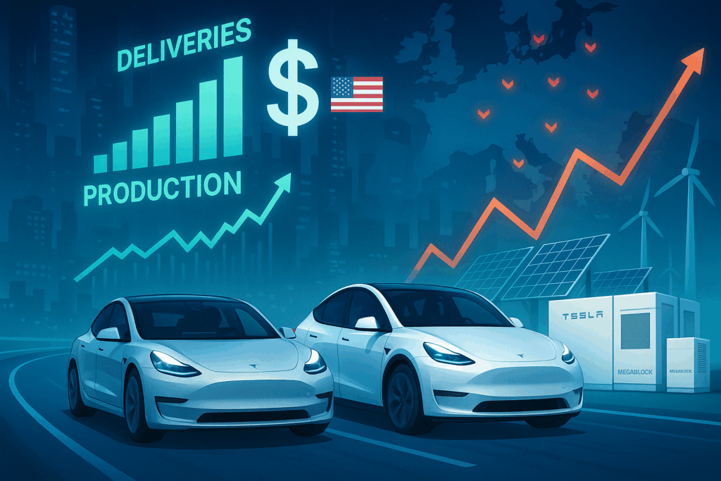 Tesla shares in green after beating Q3 delivery estimates