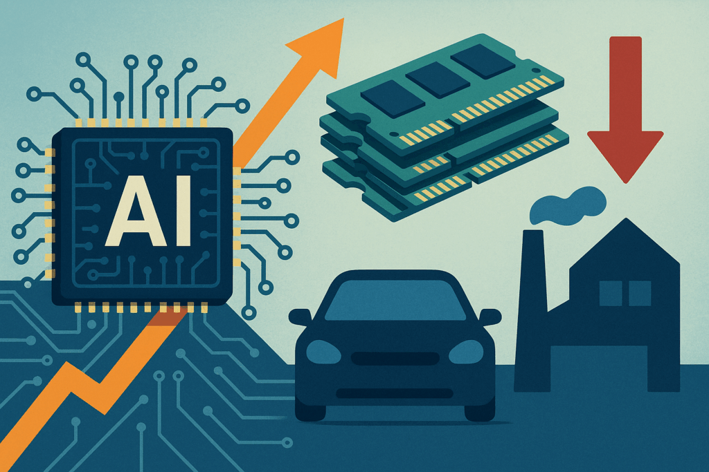 AI demand triggers chip shortage, threatening phones and cars in 2025