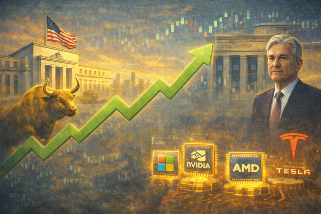 US futures rise as Fed decision looms; Tesla and Meta to announce results 