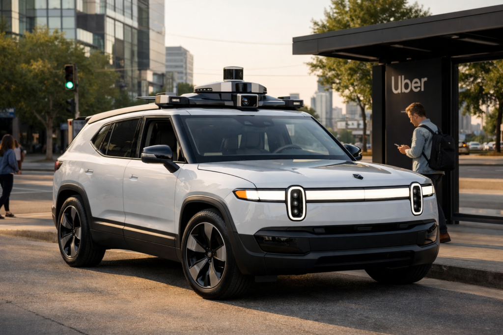 Uber, Rivian team up to scale robotaxi fleets across global cities